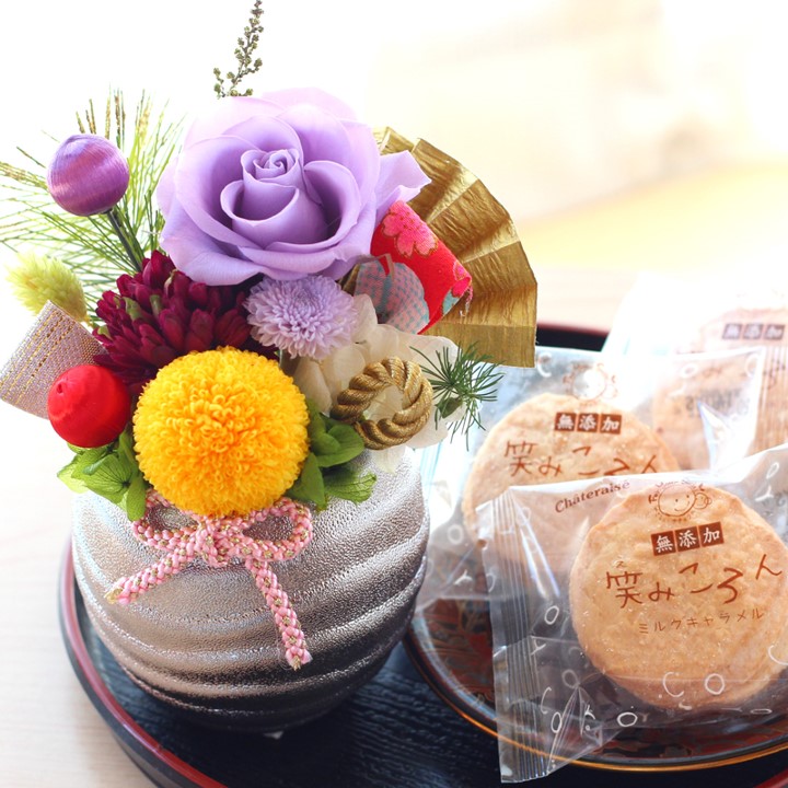 Japanese Style Flower Arrange 和風プリザーブドフラワー・花てまり  